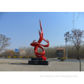 Abstract Red Riband Sculpture Art Garden statue